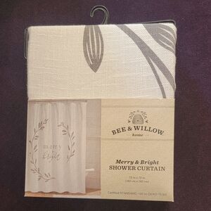 BEE & WILLOW holiday shower curtain